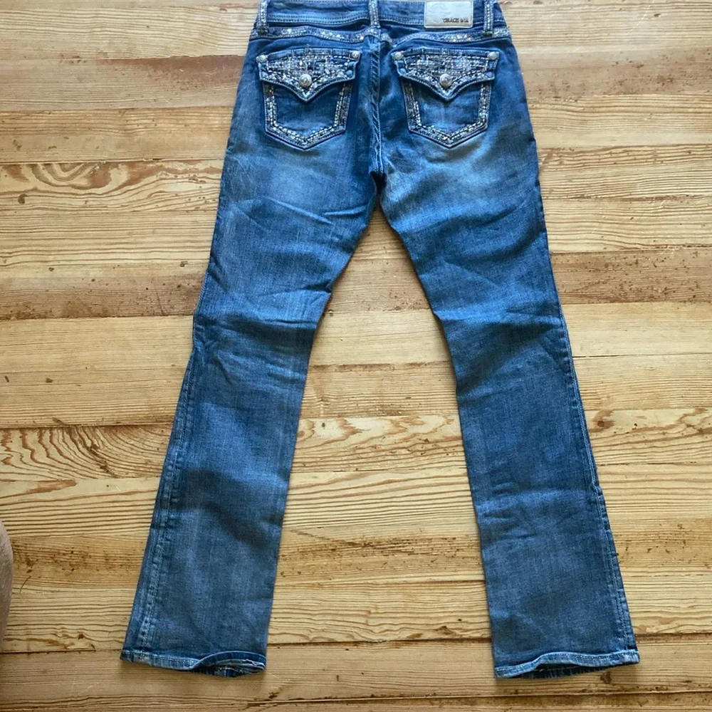 Grace in LA Embellished Boot Cut Jeans - Picture 3 of 9